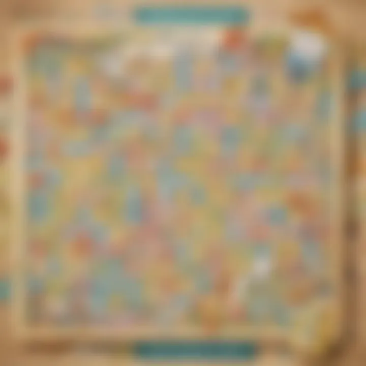Illustration showcasing a colorful and interactive word puzzle