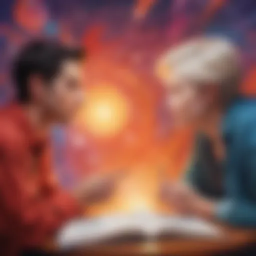 Abstract concept illustration of deep conversation