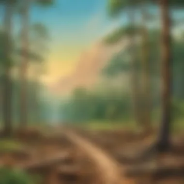 Illustration of deforestation effects