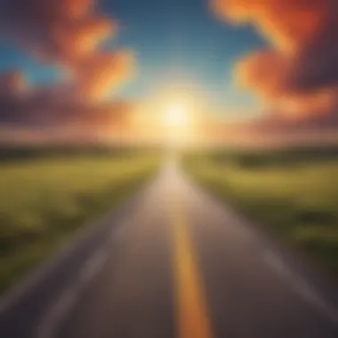 A Journey Towards a Bright Future An open road leading to a bright horizon, symbolizing opportunities