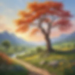 A serene landscape symbolizing tranquility and positivity