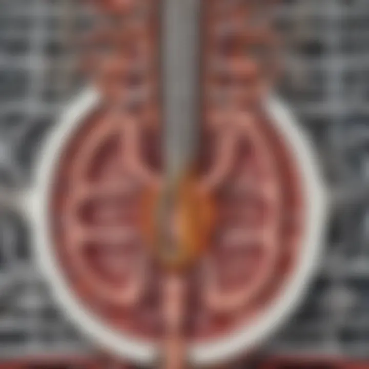Cross-section of the complex digestive system