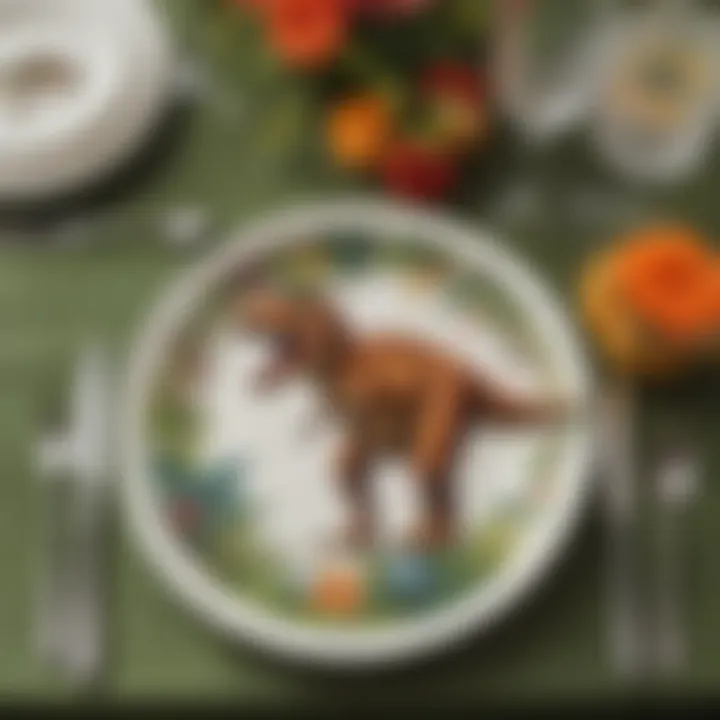 Dinosaur Birthday Napkins - T-Rex Table Setting