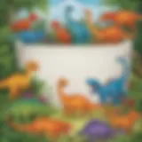 Colorful dinosaur potty chart designed for children