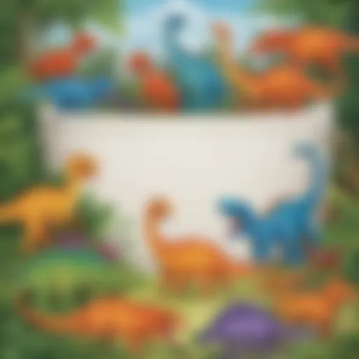 Colorful dinosaur potty chart designed for children