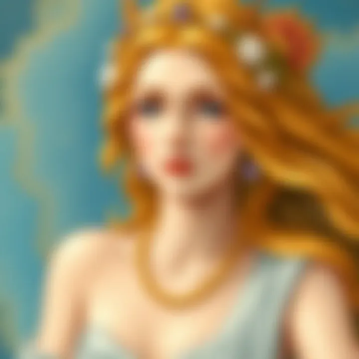 Aphrodite: The Essence of Love and Beauty An enchanting representation of Aphrodite, the goddess of love, radiating beauty and allure.