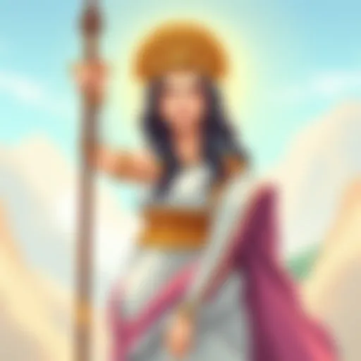 Athena: The Embodiment of Wisdom and Strength A serene depiction of Athena, the goddess of wisdom, embodying intelligence and strength.