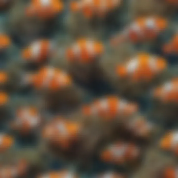 Diverse Clown Fish Variations in Underwater Habitat