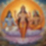 Divine Trinity of Brahma, Vishnu, and Shiva in Hinduism