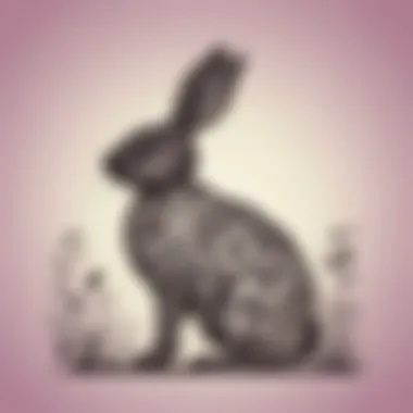 Easter Bunny Silhouette Illustration