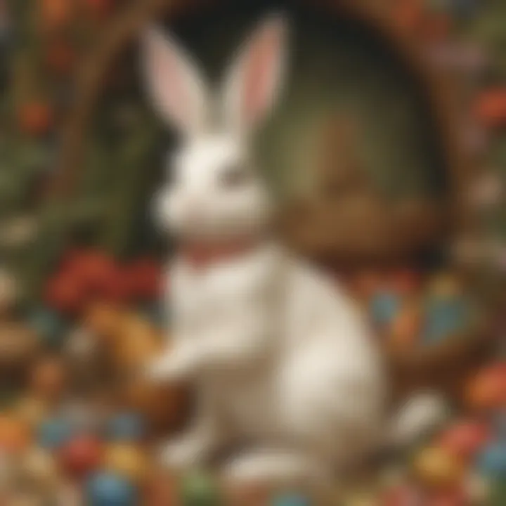 Easter Bunny symbolism in traditional cultural artifacts