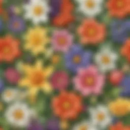 Colorful Easter card featuring spring flowers