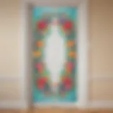 Colorful Easter door banner with floral designs