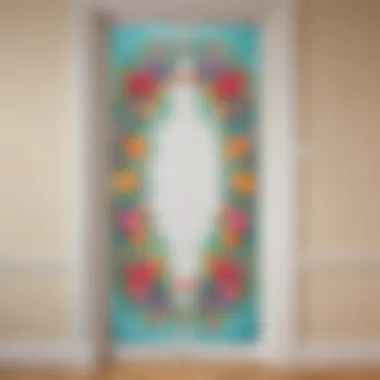 Colorful Easter door banner with floral designs