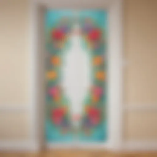 Colorful Easter door banner with floral designs