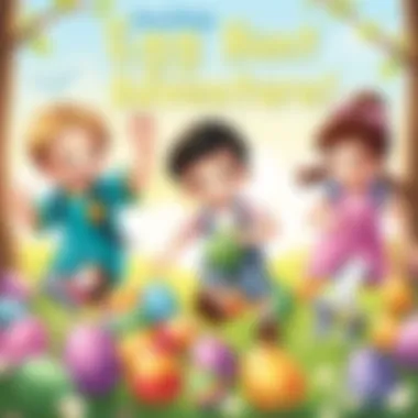 Exciting Egg Hunt Adventure Children participating in a fun egg hunt