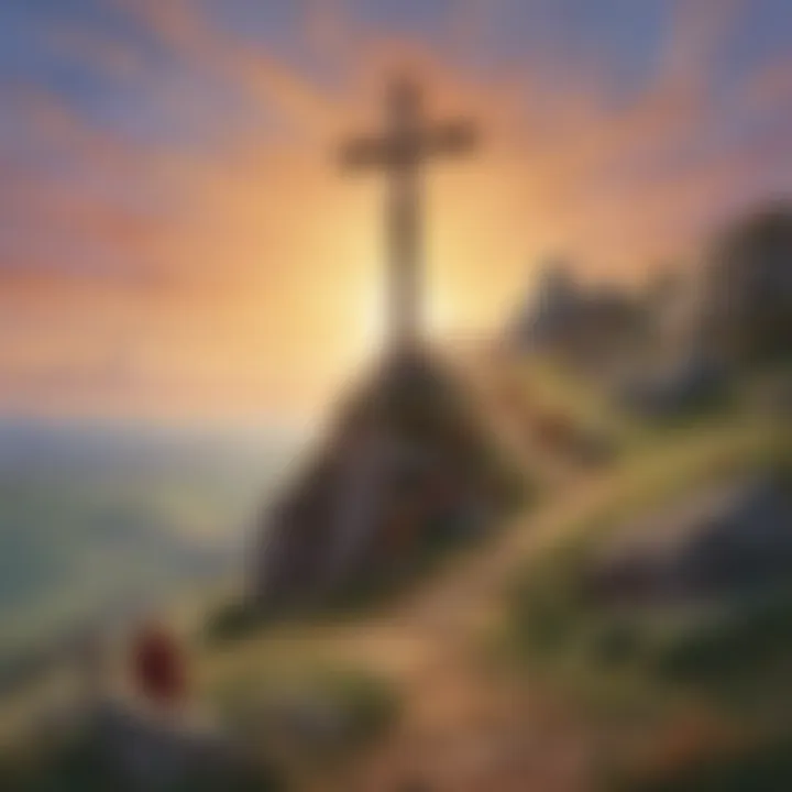 Calvary Cross on Hill