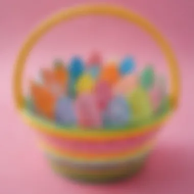 Colorful Paper Easter Basket Easter basket made from colorful paper strips