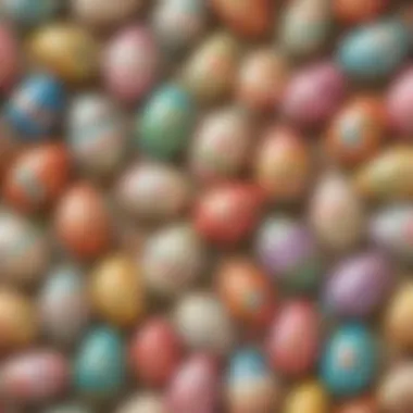 Decorated Paper Easter Eggs Colorful paper Easter eggs decorated by toddlers
