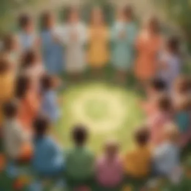 Joyful Prayer Circle for Kids Children participating in a joyful Easter prayer circle