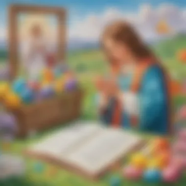 A colorful craft activity for Easter prayers with children