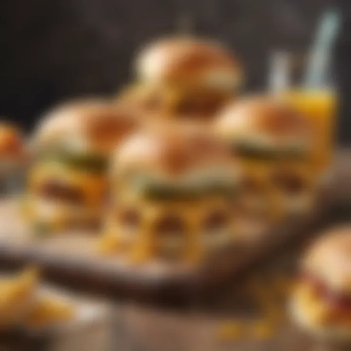 Mouth-watering sliders with melted cheese