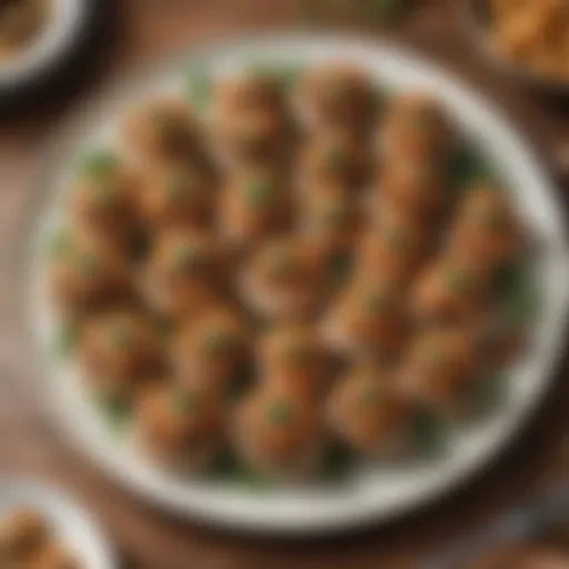 Delicious stuffed mushrooms on a platter