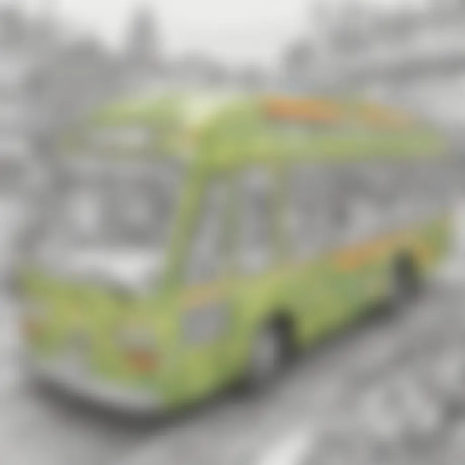 Eco-Friendly Transportation Coloring Sheet