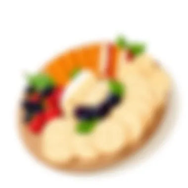Elegant cheese and cracker platter with fruits