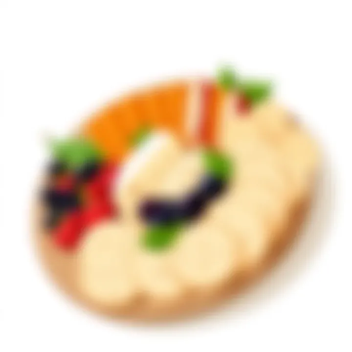 Elegant cheese and cracker platter with fruits