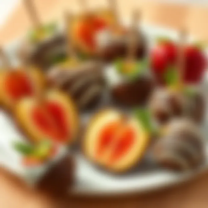 Decadent chocolate-dipped fruits for a sweet treat