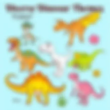Diverse Dinosaur Themes A variety of dinosaur coloring sheets featuring different species