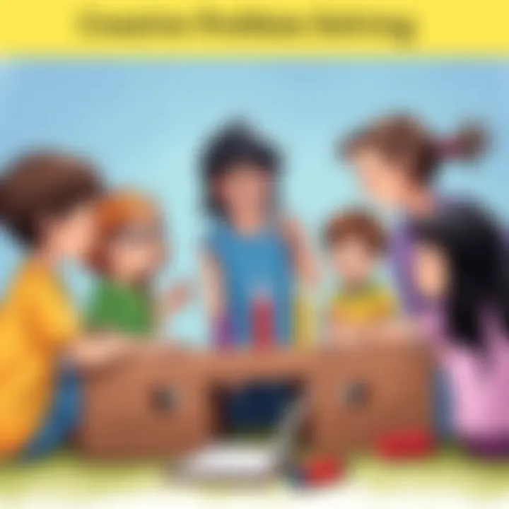 Creative Problem Solving Children participating in a creative problem-solving challenge