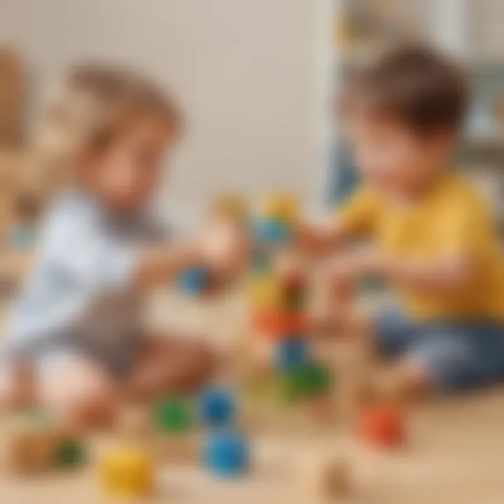 Kids collaborating in a playful learning environment with blocks and educational toys