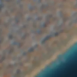 Aerial view of modern city with reduced plastic waste