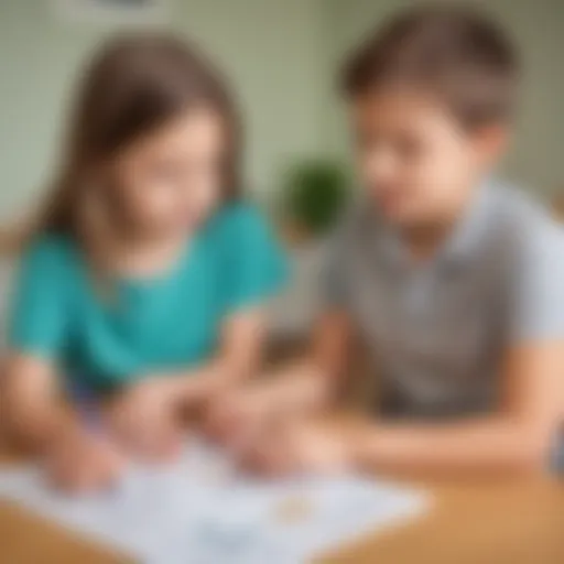 Child engaging with therapy worksheet