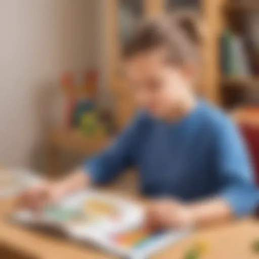 Illustration of child engaging in cognitive activities