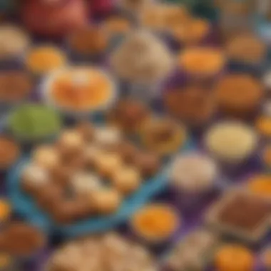 Indulgent Sweet Treats Spread for Eid al-Fitr Eid al-Fitr Sweet Treats Display