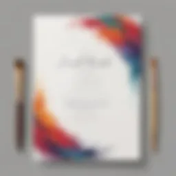 Elegant brush strokes invitation template