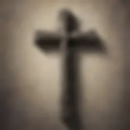 Elegant cross made of ashes