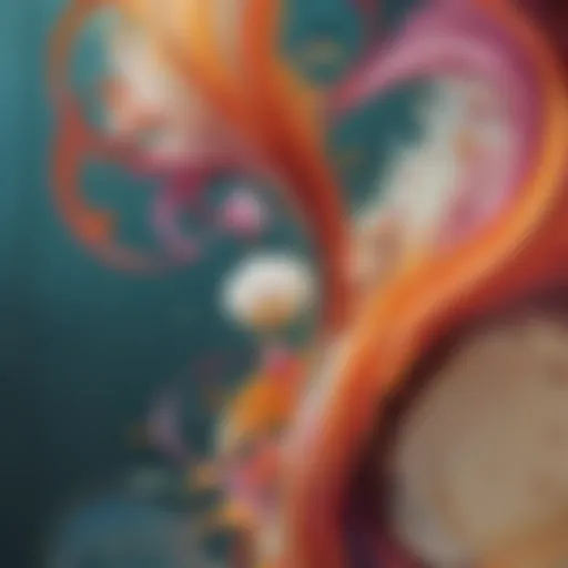 Elegant culinary book cover with abstract art