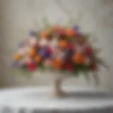Elegant Floral Centerpiece on Marble Table