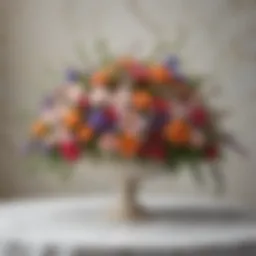 Elegant Floral Centerpiece on Marble Table