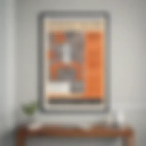 Elegant Poster Frame Hanging on Wall