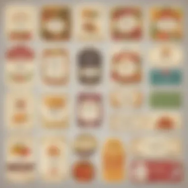 Sophisticated Templates for Printable Food Labels Elegant printable food label sticker template
