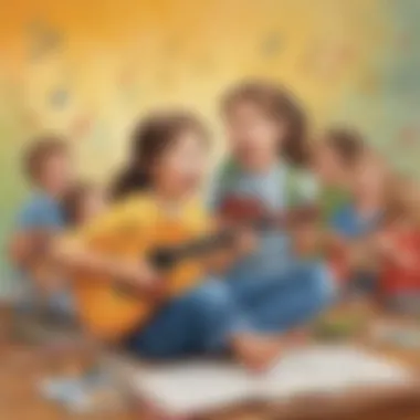 Illustration showing emotional response to children's music