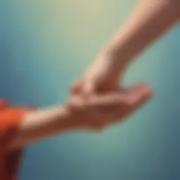 Illustration of a person extending a helping hand