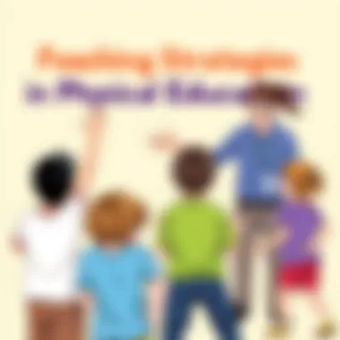 Effective Teaching Strategies in Physical Education An instructor guiding children in an energetic physical activity, demonstrating effective teaching strategies in PE.