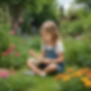 Garden Sound Experience Child listening to soothing sounds in a garden