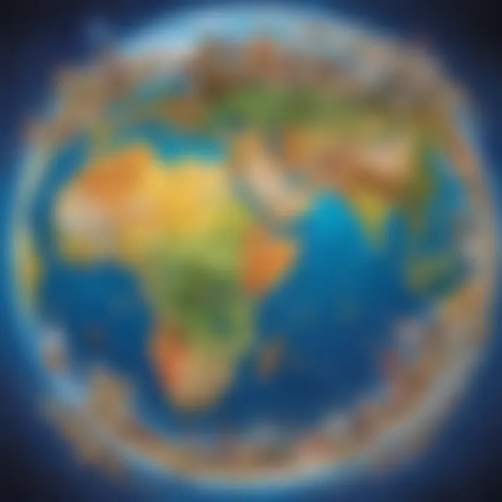 Illustration highlighting the interconnectedness of global geography